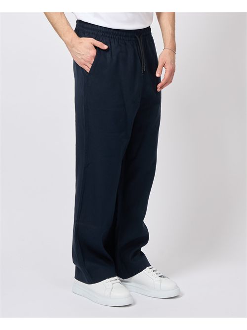 Pantaloni blu Emporio Armani con elastico e coulisse EMPORIO ARMANI | EM000586-AF12356UB102